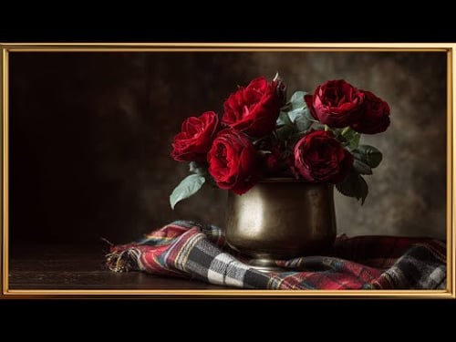 12 Christmas Flowers Still Life 4K | Winter Slideshow | Art Framed Screensaver | Art for Your TV