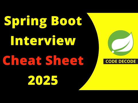 Spring Boot cheat sheet before Interview | Spring Boot Interview Questions & Answers | Code Decode