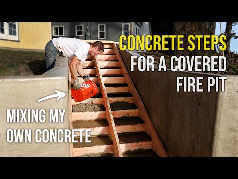 Concrete Stairs Between Walls (Fire Pit Build Ep. 3)