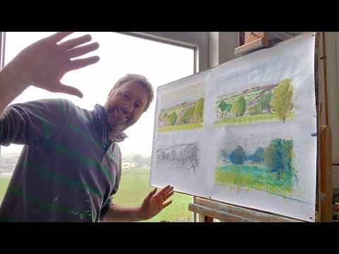 My favourite sketching media | Casein, Watercolours, Oil Sticks & Art Graf