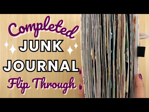 Flip Through of my First Completed Junk Journal! (Jan-Nov 2025)