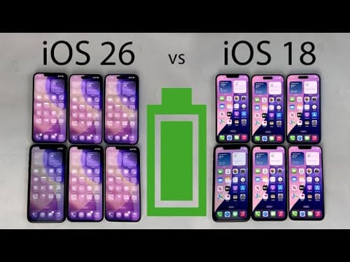iOS 26 vs iOS 18 BATTERY Test on iPhone 16, 15, 14, 13, 12, 11