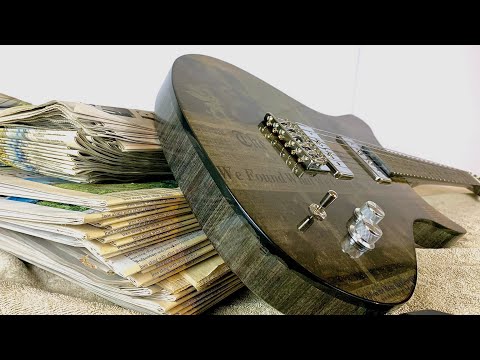 Building a Guitar Out of 700 Sheets of Newspaper