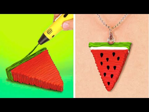 COOL 3D PEN AND HOT GLUE CRAFTS || || Homemade Ideas with 3D PEN And Glue Gun by 123 GO! GOLD