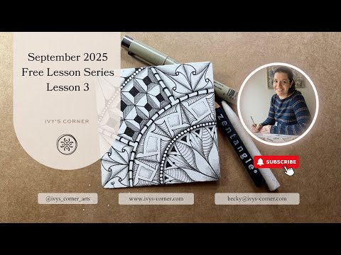 Free Full-Length Zentangle Lesson | Fragments & Reticula Workshop (Session 3)