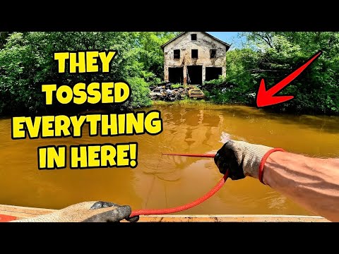 Abandoned Auto Shop DUMPED EVERYTHING Into This River! (Insane Magnet Fishing Finds)