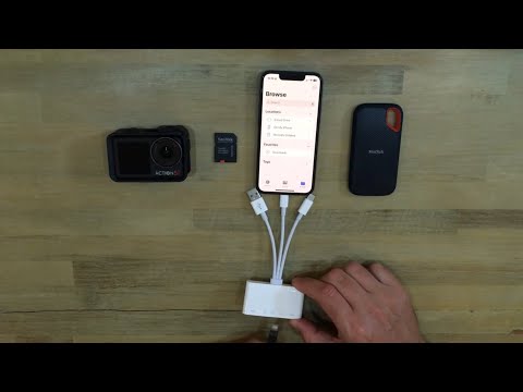 How to move data from an SD card to an external hard drive without a laptop or wifi?