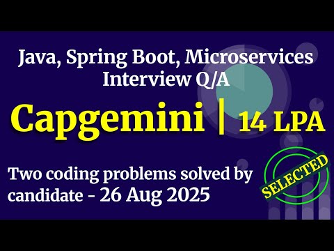Capgemini Java Interview | Core Java, Spring Boot and Microservices