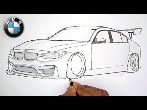 BMW M3 F80 Car Drawing | How to Draw BMW