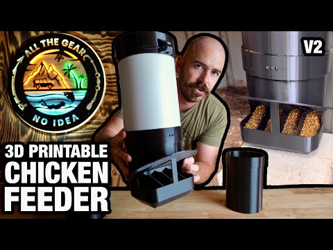 3D Printable Chicken Feeder V2