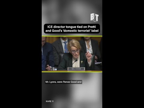 ICE director tongue tied on Pretti and Good's 'domestic terrorist' label