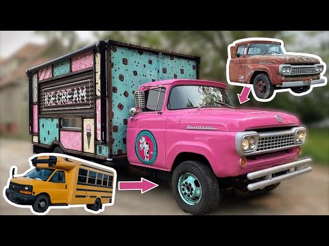 Timelapse - Complete Custom Ice Cream Truck Build in 34 Minutes