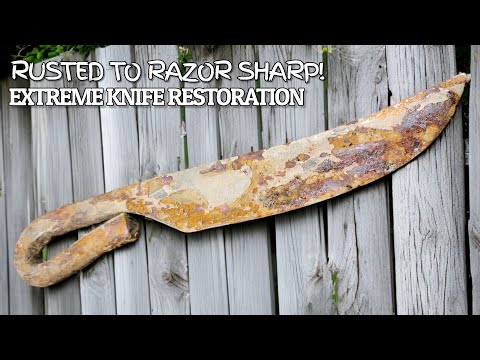 Restoring a 100% Rusty Full Metal Knife Into a Brand New Beast | Extreme Knife Restoration 🔥