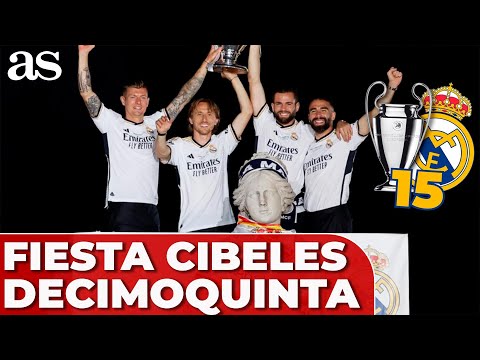 FIESTA COMPLETA CIBELES REAL MADRID CAMPEÓN CHAMPIONS | Cuarta parada: ARDA GULER, KROOS, MODRIC...