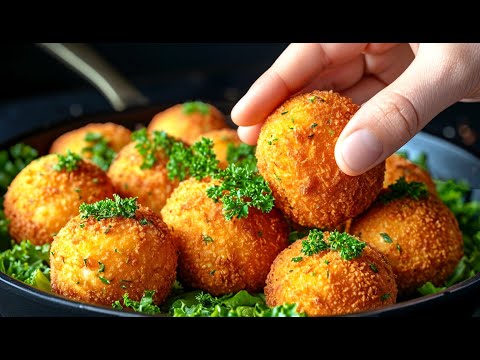 Ich habe noch nie so leckere knusprige Reisbällchen mit Hühnchen gegessen! Einfaches Rezept!