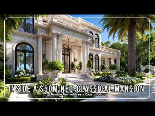 Inside a $50M Neo-Classical Mansion | Roman Revival Meets Coastal Luxury