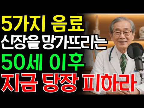 50세 이후, 이 5가지를 매일 마실수록 신장은 오히려 더 피로해진다 – 신부전 위험을 줄이는 4가지 황금 원칙 | 신장건강 | 노후건강 | 건강 팁