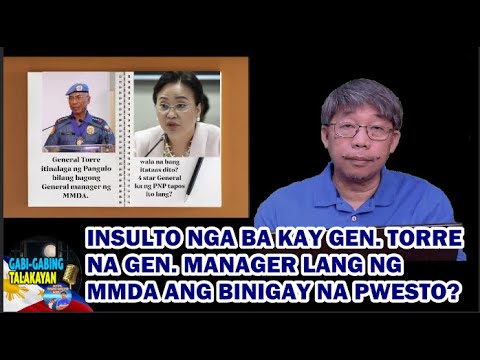 GGT(12/20/2025) - INSULTO NGA BA KAY GEN. TORRE NA GEN. MANAGER LANG NG MMDA ANG BINIGAY NA PWESTO?