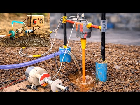 DIY Mini Borewell Drilling Machine | Real Water Pump | science project
