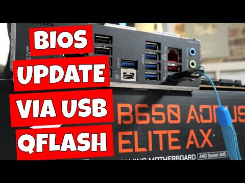 How To Q Flash Gigabyte B650 Aorus Elite AX USB Bios Update