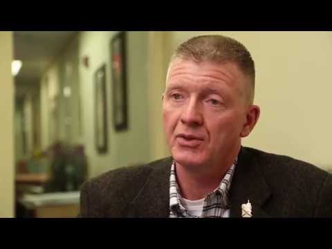 "On the stairs with a pregnant woman"