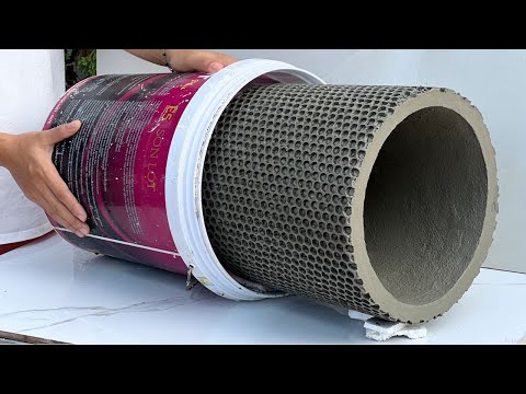 Simple And Unique - How To Make Cement Flower Pots From Bubble Sheet And Plastic Containers