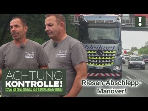 Mit 67 Tonnen über die Autobahn! 🚚 Großes Gefährt SCHLEPPT großes Gefährt! | Achtung Kontrolle