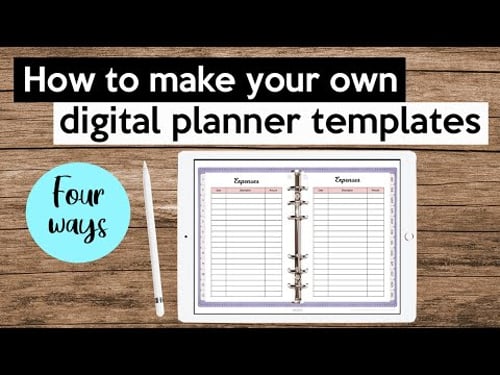 How to make digital planner templates - Goodnotes & other PDF apps