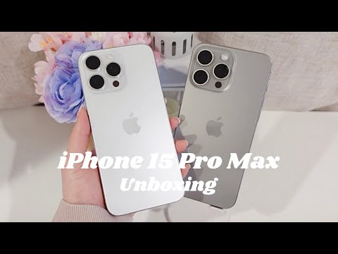 ✨ iPhone 15 Pro Max (White Titanium & Natural Titanium) Unboxing + Accessories 📱