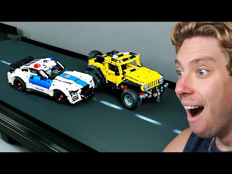 Reacting To LEGO CAR Crashes on Treadmill...