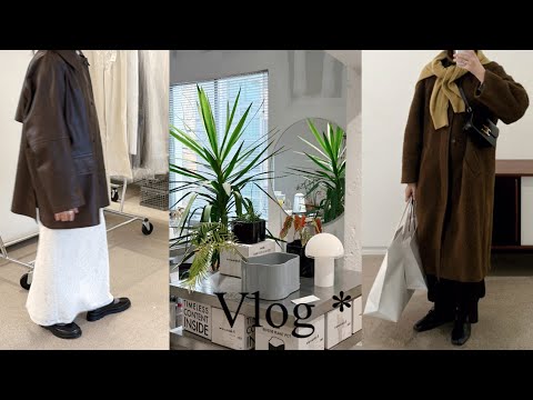 Vlog | 고효 | 우리가 기다려 온 봄, 봄옷 쇼핑`♥´ | 최근 잘산템★ 모노하 램스킨 재킷 | 주말 성수동 한바퀴🫧