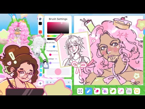 playing roblox DRAW ME // pro mode servers finallyyy 🩷