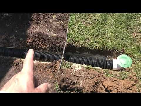 Installing a downspout drain