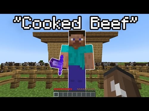 The Life of a Cow in Minecraft