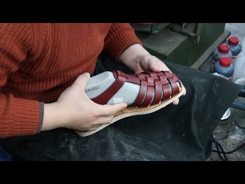 shoemaking / sandal making 컴피슈즈 성수동수제화 샌들 만들기