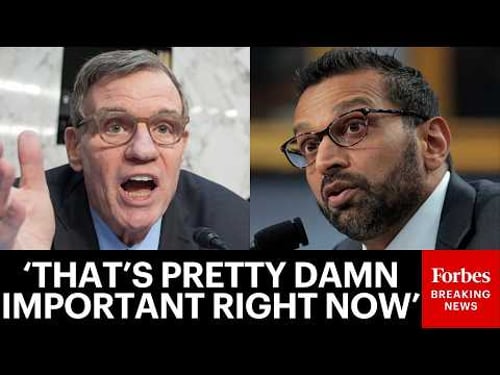 JUST IN: Mark Warner Laces Into Kash Patel To His Face For Firing FBI Agents With Iran Specialties