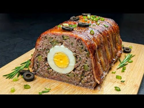 So saftig, dass du es nicht glauben wirst! Das Geheimnis des perfekten Hackbratens mit Ei!