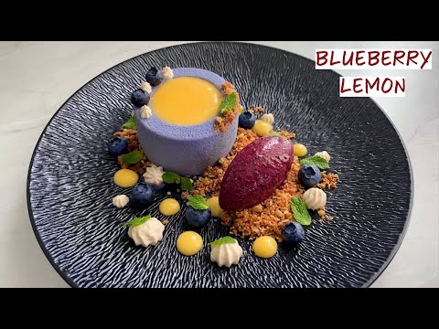 MICHELIN STAR Blueberry, Lemon & Cinnamon Dessert - Fine Dining Pastry Recipe