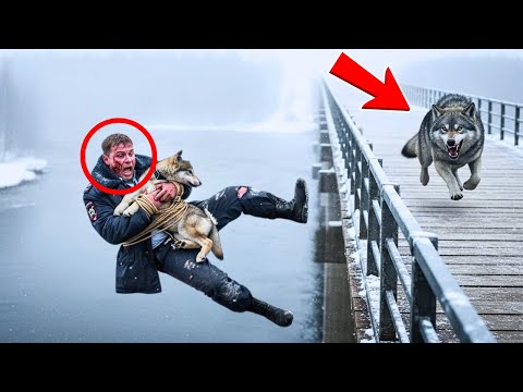 Полицейского и волчонка сбросили в реку — То, что сделала волчица потом, потрясло всю Россию