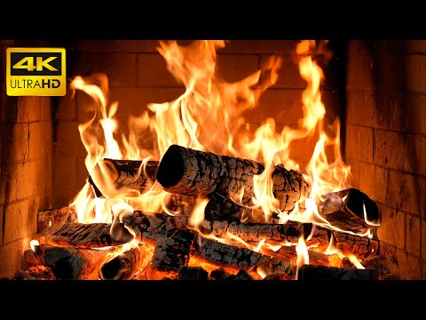 ๐ฅ The Best Burning Fireplace Glow with Gentle Fire Sounds and Warm Logs for a Peaceful Christmas 4K
