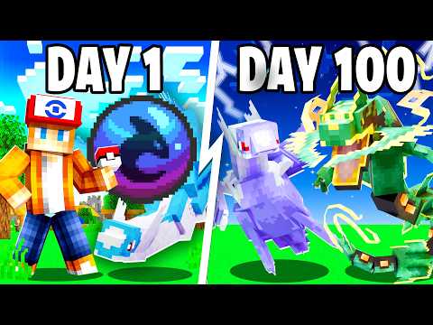 I Spent 100 DAYS as a LEGENDARY DRAGON TRAINER in Pokémon Minecraft Vs my Rival! (Duos Cobblemon)