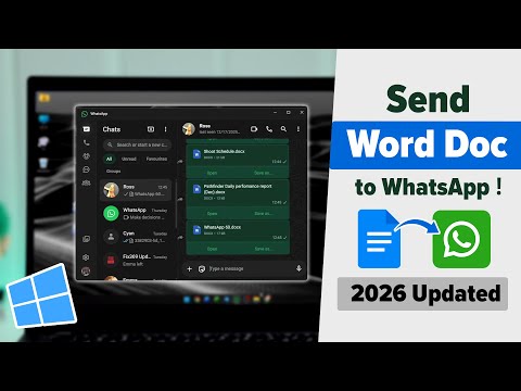 How to Send Word Document to WhatsApp From Laptop or PC!