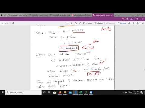 Random Variate Generation Part 4 Acceptance Rejection Technique Poission Distribution