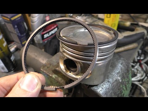 КАК ОДЕТЬ КОЛЬЦА на ПОРШЕНЬ и УСТАНОВИТЬ ПОРШНЯ в ЦИЛИНДРЫ