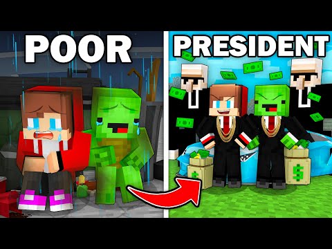 How Mikey and JJ Got From POOR To PRESIDENT in Minecraft - Maizen