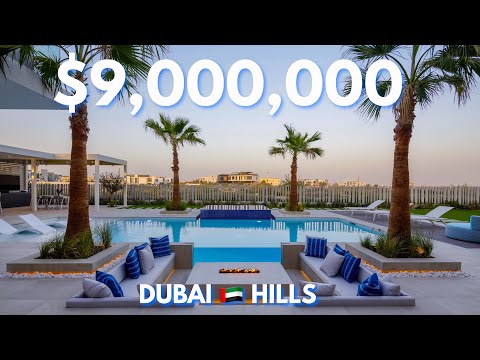 Touring a $9,000,000 Modern HOME in DUBAI Hills with amazing golf course VIEWS