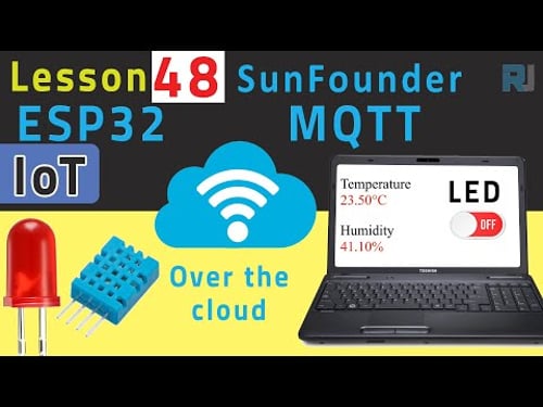 ESP32 Tutorial 48 - Remote Temperature Monitoring and LED control MQTT | SunFounder's ESP32 IoT kit