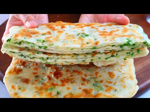 很少人知道的秘密!只需加上它,5分钟就能做好,层多柔软又好吃,凉了也不变硬! 简单快速的葱油饼食谱 Few people know this secret Delicious Bread Recipe