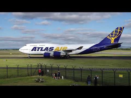 RARE Atlas 747 Queen of the Skies Visits Manchester Airport