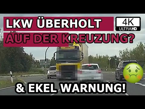 Typ Kotzt Aus Auto Und Ein Maximal KRANKER LKW FAHRER - Deutschland, deine Dashcams in 4K